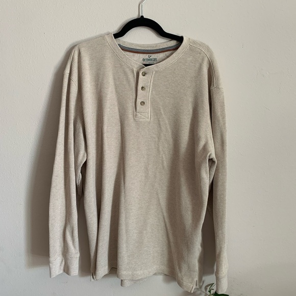 Outdoor Life Other - Outdoor Life Men’s Beige Henley Long Sleeve